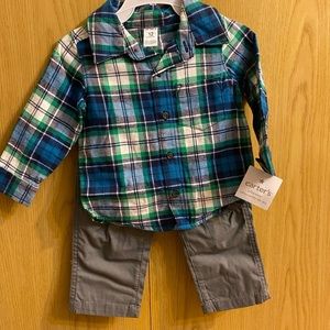 6 Hr. Sale Nwt Carter’s Set - Pants And Shirt